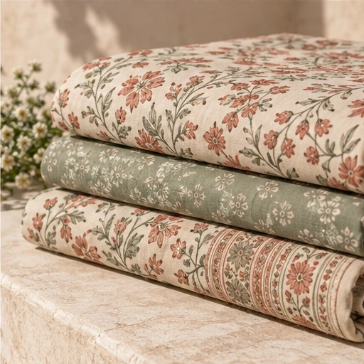 Floral printed cotton fabrics